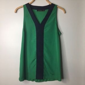 The Limited Green and Navy blue Tank
